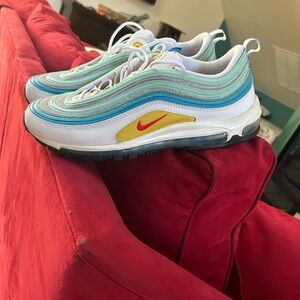 Nike Air Max 97 Blue and Yellow Sneakers